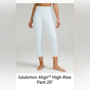 Lululemon Align High-Rise Pant 25" in Light Blue